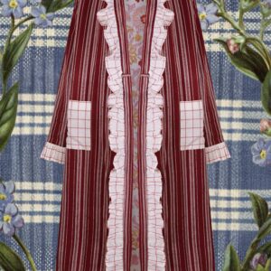 XIX. LA SERPIENTE Y LA LLAVE — Bata reversible con volantes · Rosa Granada