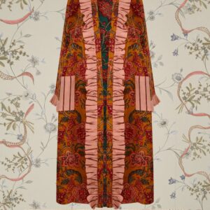 VI. THE LOVERS — Ruffled Reversible Robe · Arcadia Green