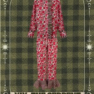 XIX. LA SERPIENTE Y LA LLAVE — Pijama Volantes · Rosas Carmesí & Verde Oliva