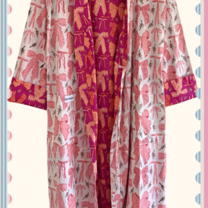 Bata Reversible Lazos Rosas